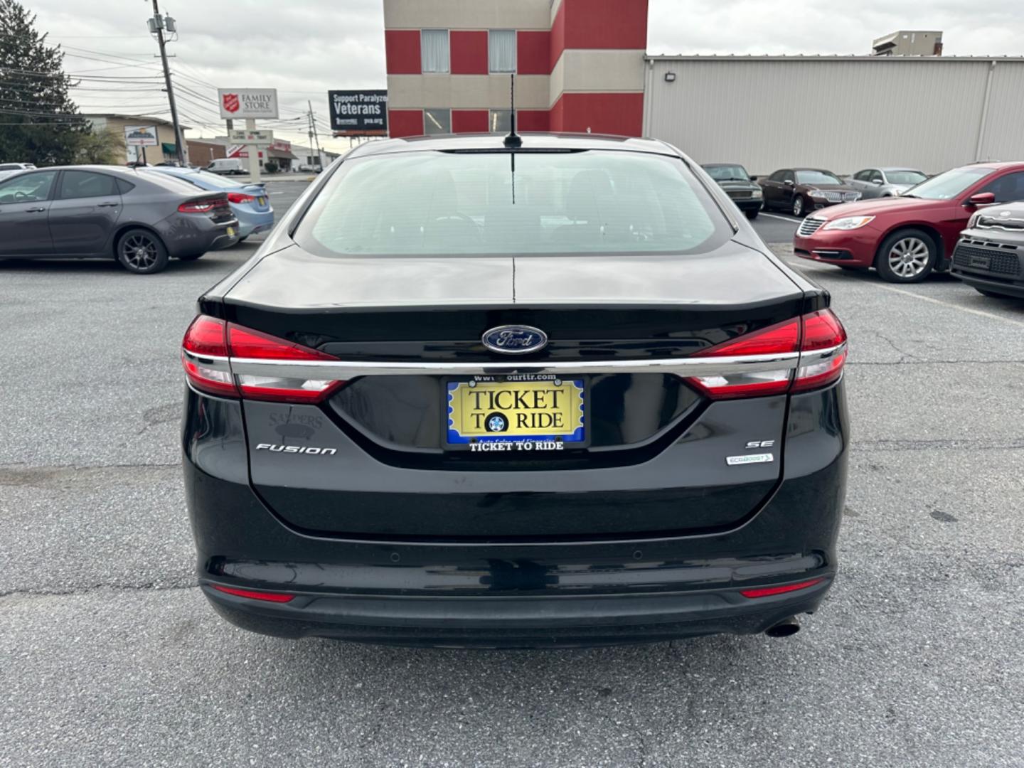 2017 BLACK Ford Fusion SE (3FA6P0HDXHR) with an 1.5L L4 DOHC 16V engine, 6A transmission, located at 1254 Manheim Pike, Lancaster, PA, 17601, (717) 393-9133, 40.062870, -76.323273 - Photo#5